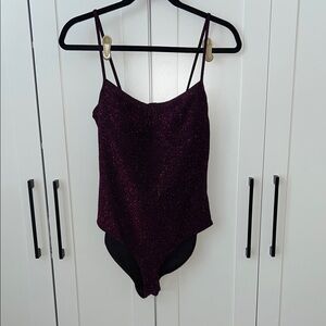 Wild Fable Sparkly Purple Bodysuit